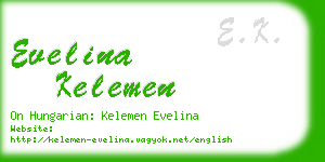 evelina kelemen business card